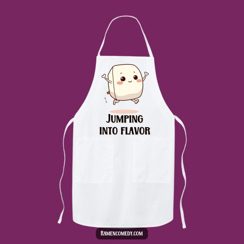 Funny Jumping Onigiri Apron - Energetic Kitchen Wear