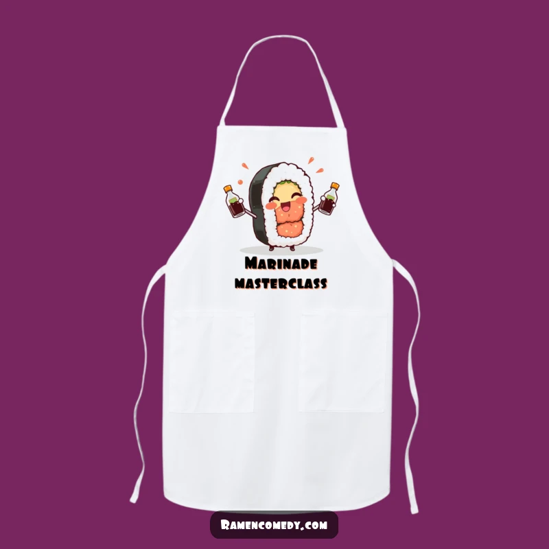 Funny Sushi Roll Apron: Cook with Playful Charm and a Winking Juggler