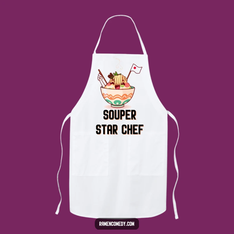 Funny Ramen Flag Apron: Hilarious Cooking Fun