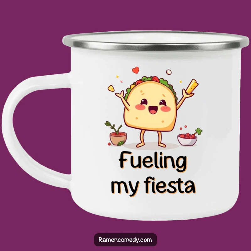 Funny Taco Juggling Camping Mug - Adventure Fuel for Laughs