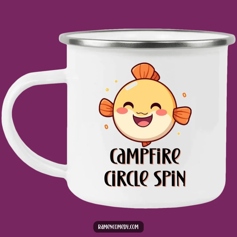 Funny Narutomaki Camping Mug: Cheerful Outdoor Ramen Companion