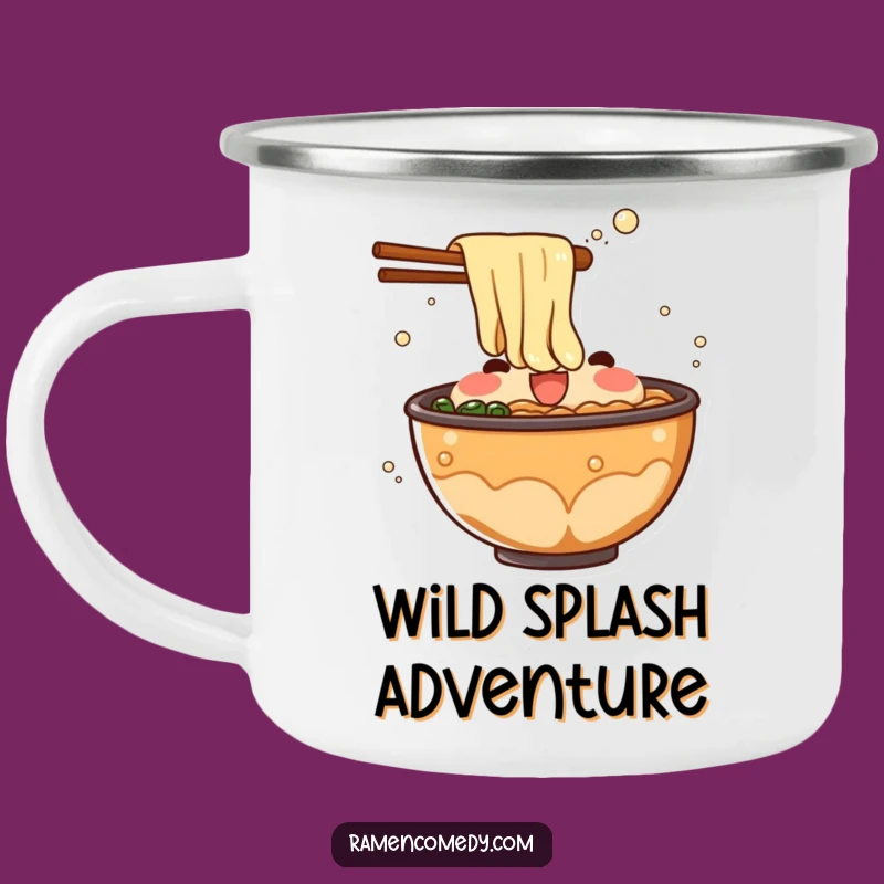Funny Ramen Broth Splash Camping Mug - Adventure Fuel Gift