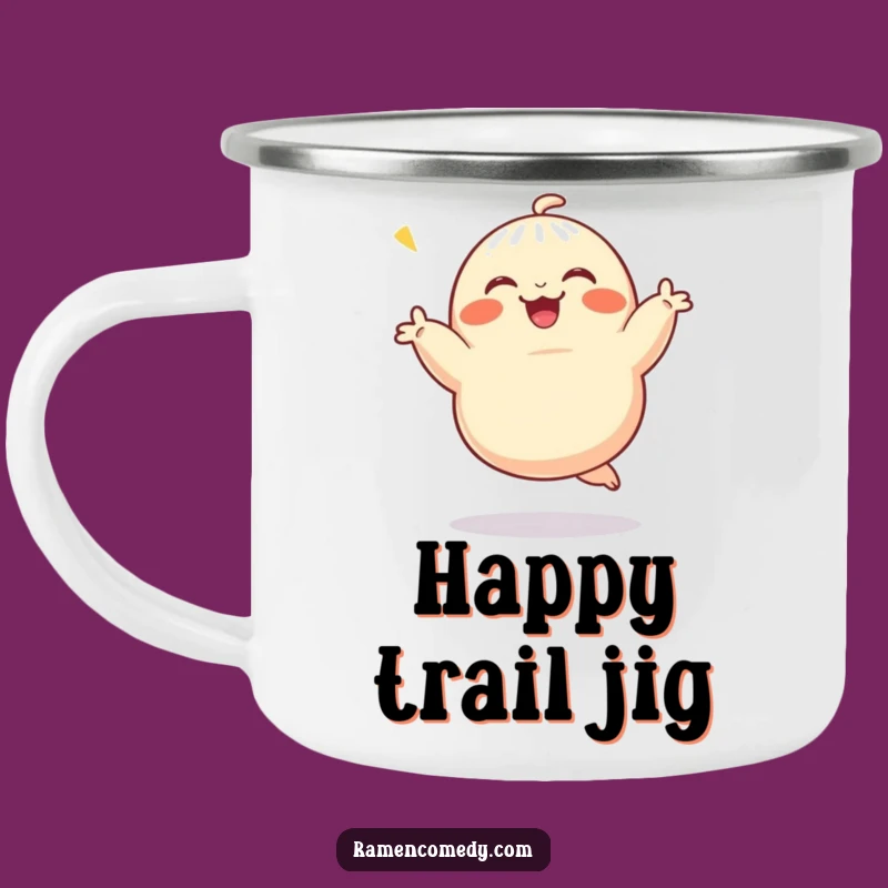 Funny Dumpling Dance Camping Mug: Adventure Fuelled by Joyful Dumpling Dancing!