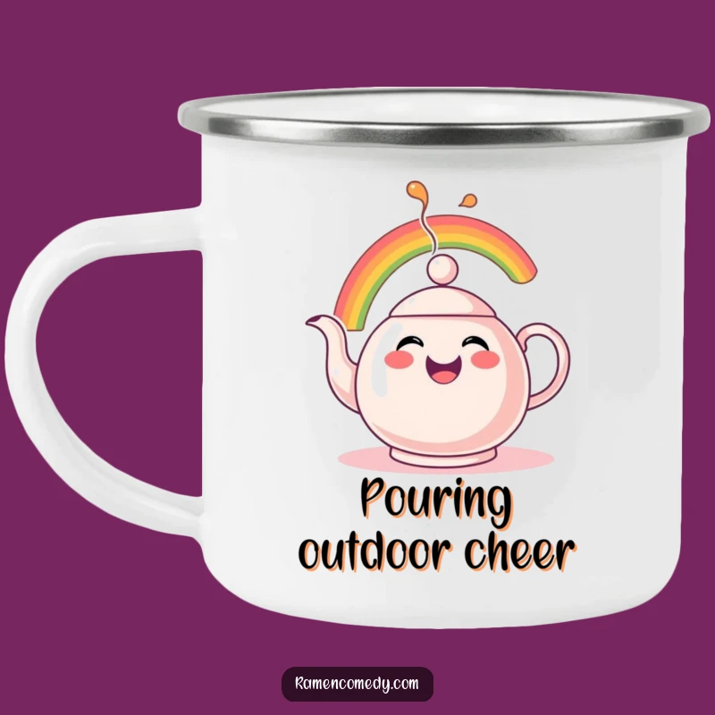 Adventure Funny Rainbow Tea Camping Mug: Outdoor Color & Cheer
