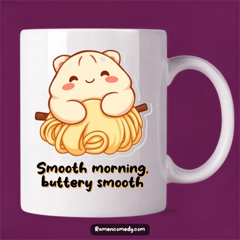 Funny Dumpling Sliding Noodle Mug - Cheerful Foodie Gift for Humor Lovers