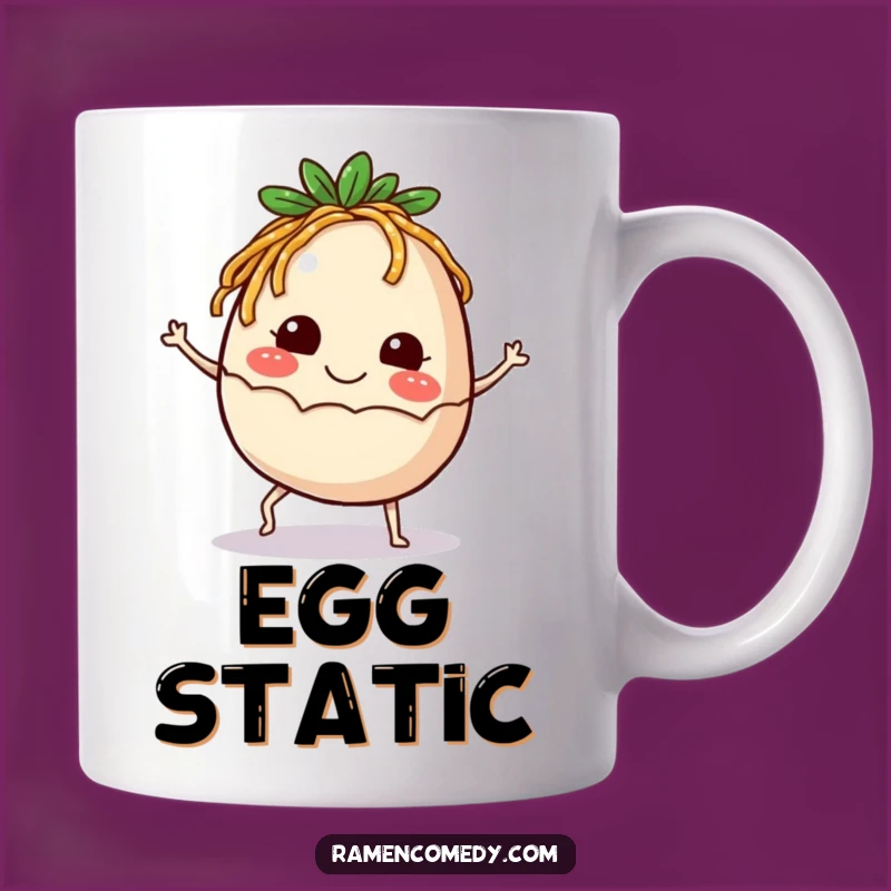 Funny Ramen Egg Mug: Happy Kicking Egg Joy, Perfect Humorous Gift