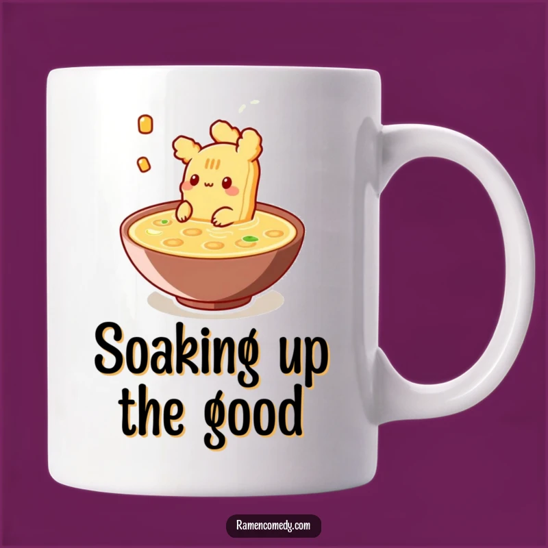 Funny Tempura Broth Mug: Relaxing Food Character for a Peaceful, Hilarious Gift