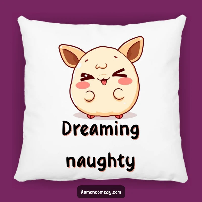Soft Funny Gyoza Wink Pillow - Cozy & Humorous Accent with a Mischievous Charm