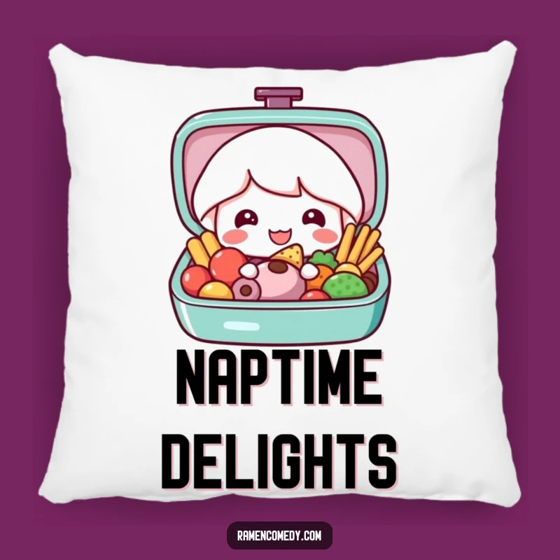 Funny Bento Box Pillow: Colorful Character Accent, Lovely Gift
