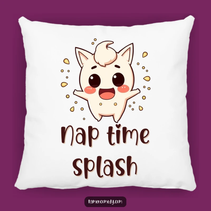 Funny Miso Soup Pillow: Cozy Mischief & Playful Splash Comfort - Cute Gift!