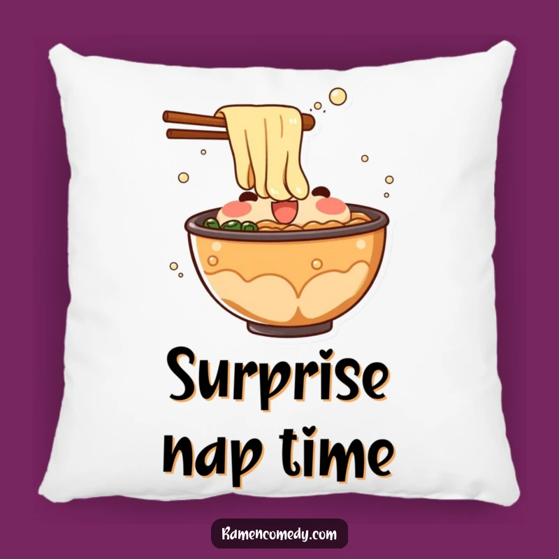 Funny Ramen Broth Splash Pillow - Cozy Comfort & Surprise Gift