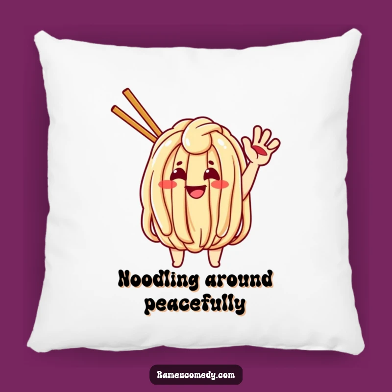 Funny Waving Udon Pillow - Cozy Noodle Comfort