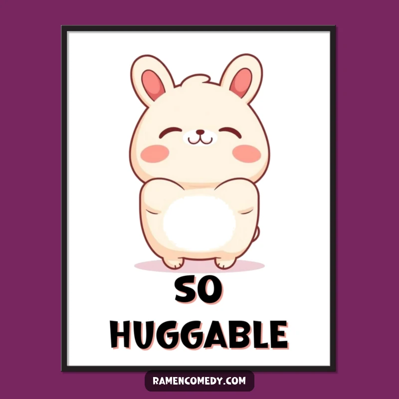 Funny Bao Bun Hug Digital Print: Instant Joyful Wall Art Download