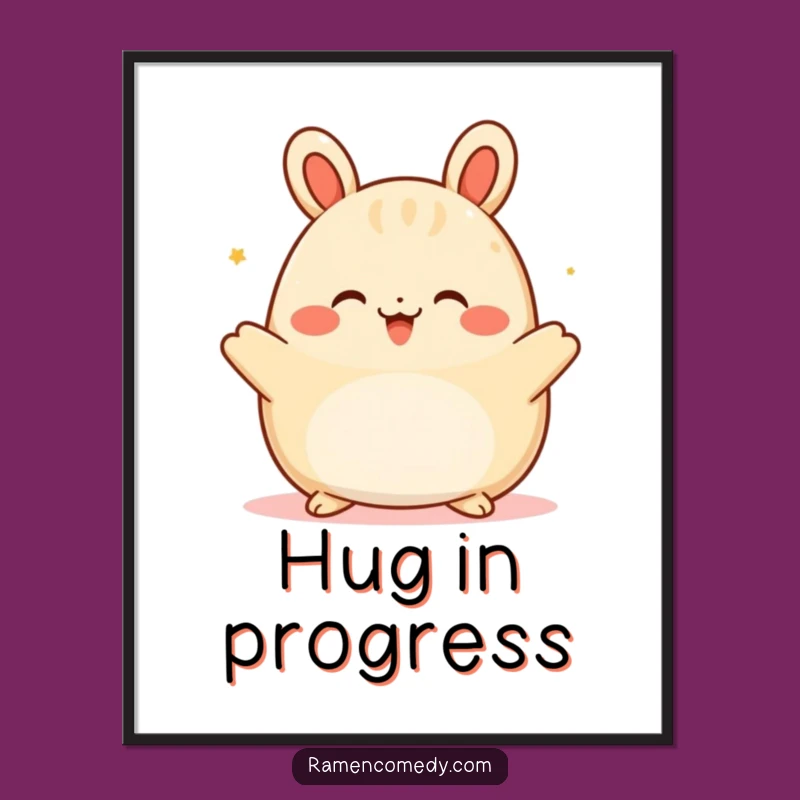 Funny Bao Hug Digital Art - Instant Cozy & Humorous Decor for Your Walls