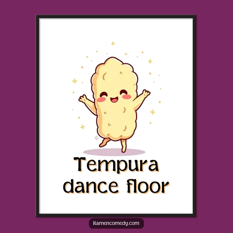 Funny Dancing Tempura Sparks Digital Art - Instant Funny Foodie Gift