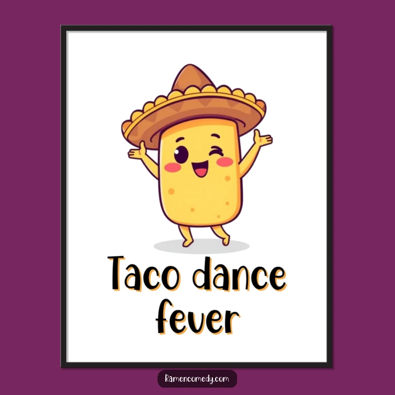 Funny Taco Jig Digital Art: Festive Character Decor, Gift Idea