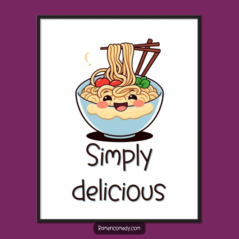 Funny Wiggling Noodle Digital Art: Instant Joyful Decor, Hilarious Foodie Wall Art Gift