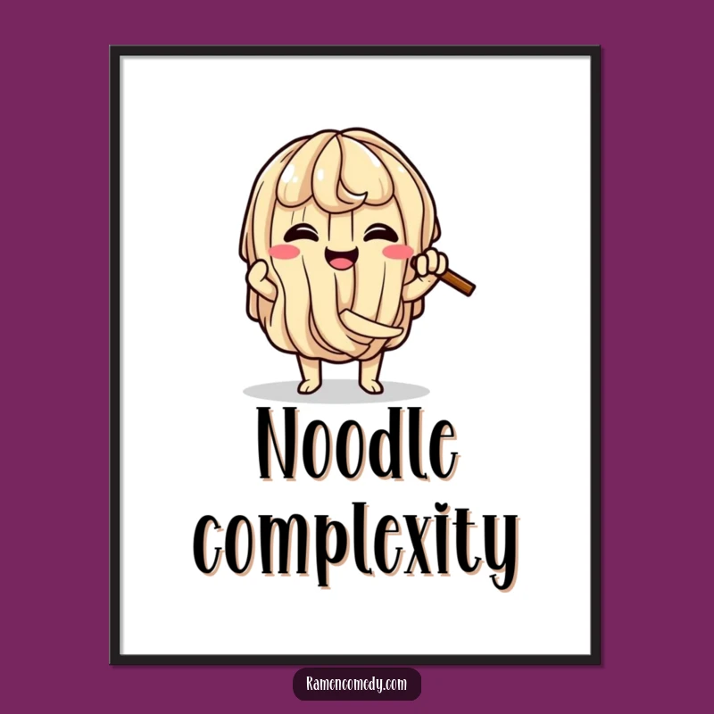 Funny Ramen Knot Digital Art: Instant Comedic Noodle Download