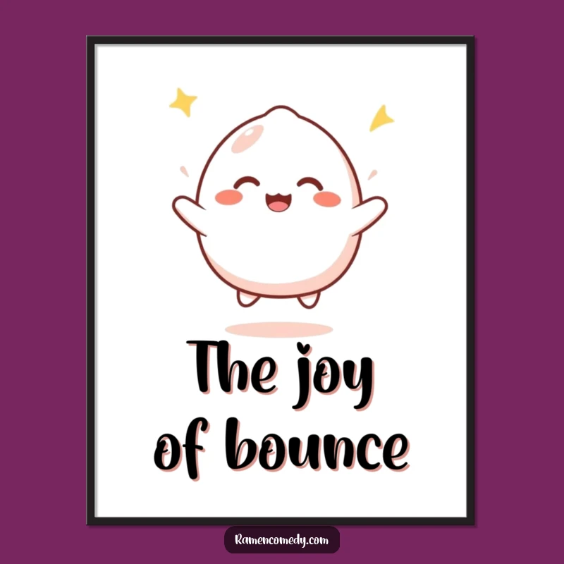 Funny Mochi Bounce Digital Art: Joyful Character Decor, Gift Idea
