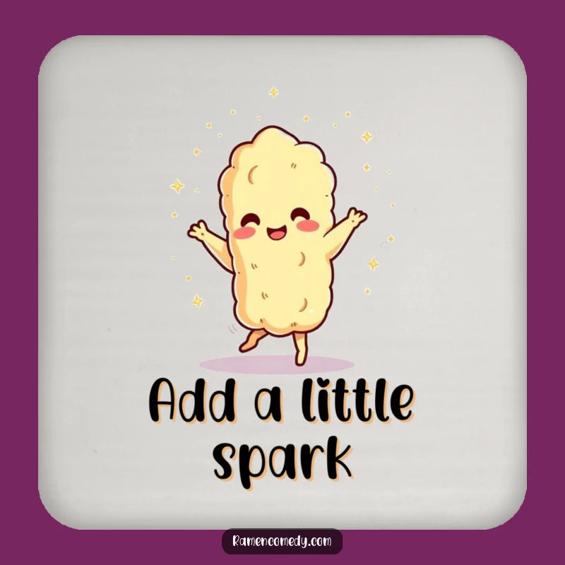 Funny Dancing Tempura Sparks Coaster - Protect Surfaces Funny Gift