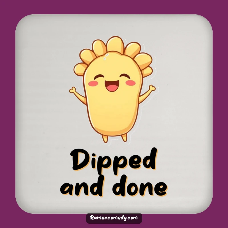 Funny Tempura Bounce Coaster: Protect Surfaces with Crispy Charm