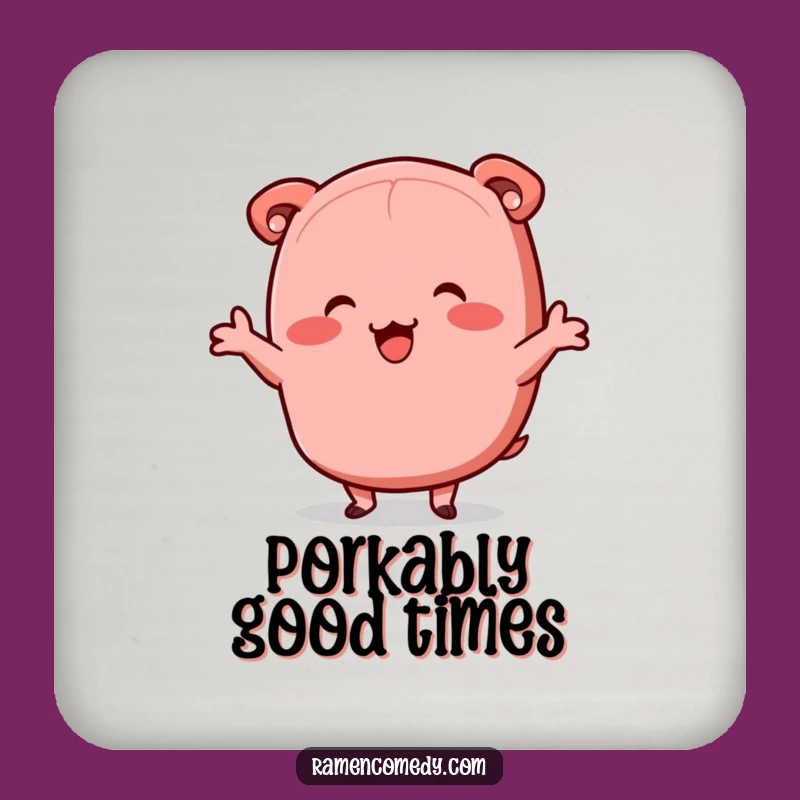 Funny Chashu Pork Jig Coaster: Protect Surfaces with Joy