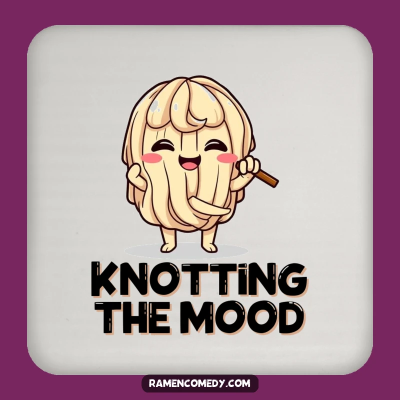Funny Ramen Knot Drink Coaster: Protect Surfaces with Noodle Style