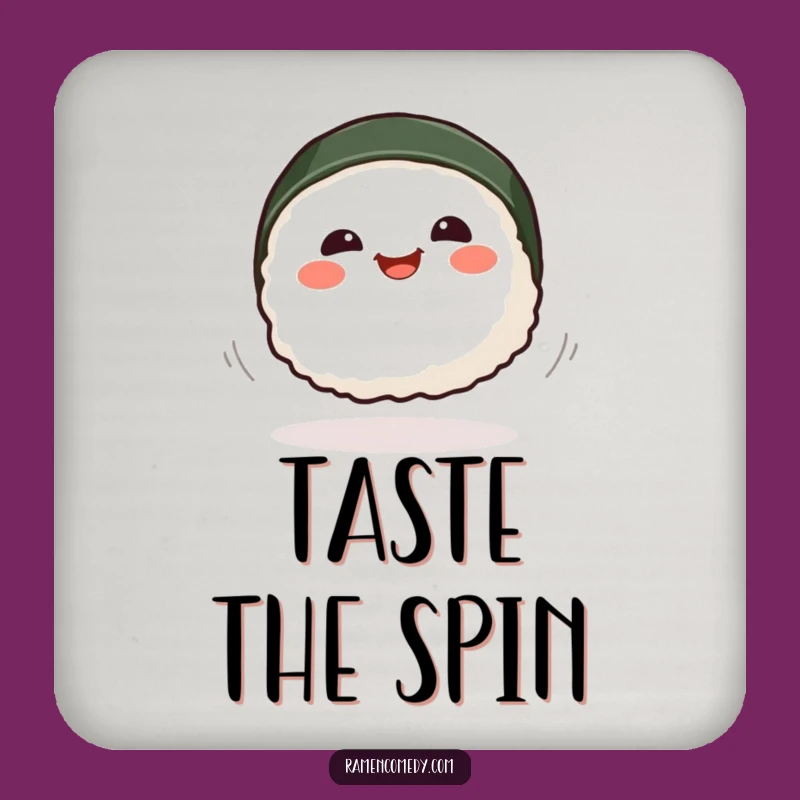 Funny Smiling Sushi Spinning Coaster - Playful Drink Protector
