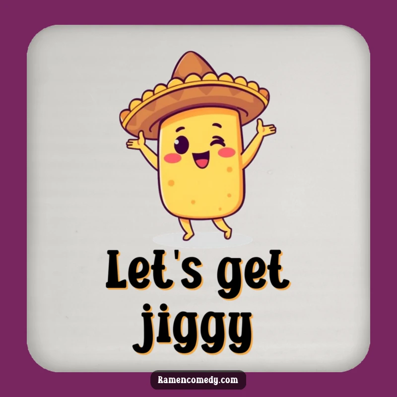 Funny Taco Jig Coaster: Festive Character Protection, Delightful Gift