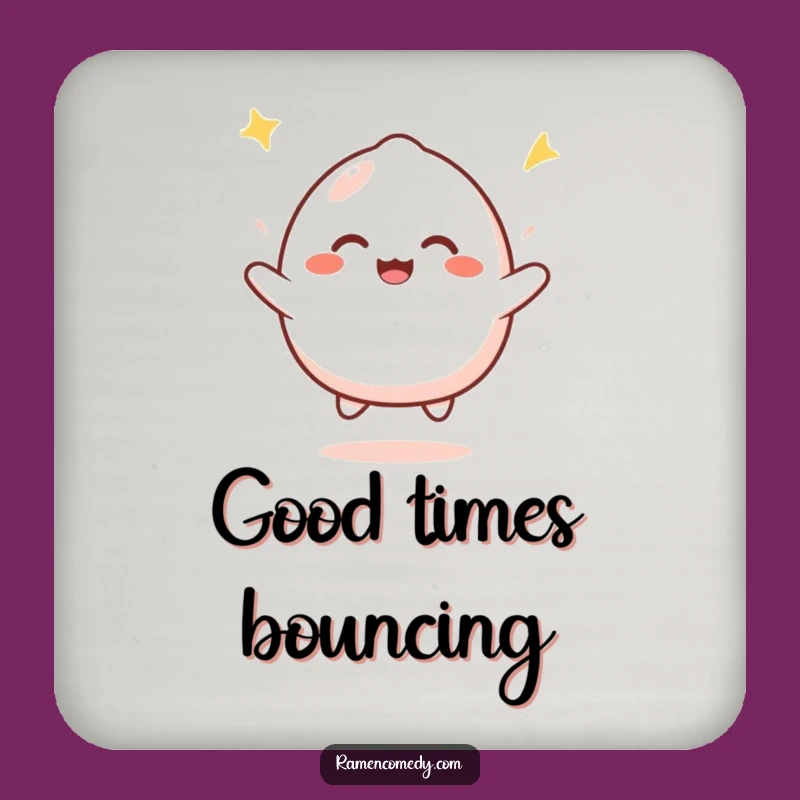 Funny Mochi Bounce Coaster: Cheerful Character Protection, Delightful Gift