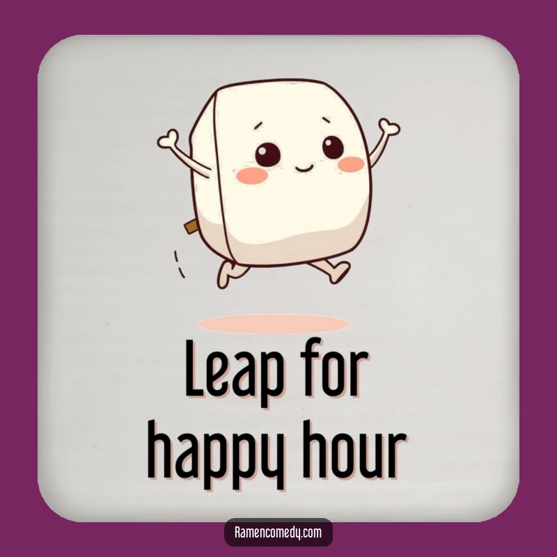 Funny Jumping Onigiri Drink Coaster - Energetic Surface Protection