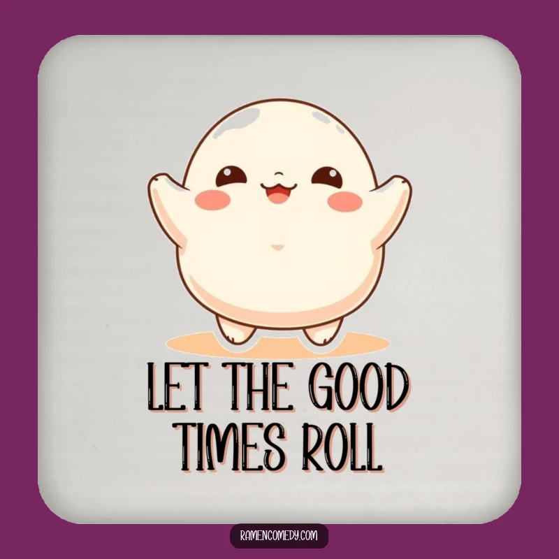 Funny Dumpling Bounce Coasters: Protect Surfaces with Hilarious, Happy Food Character Flair