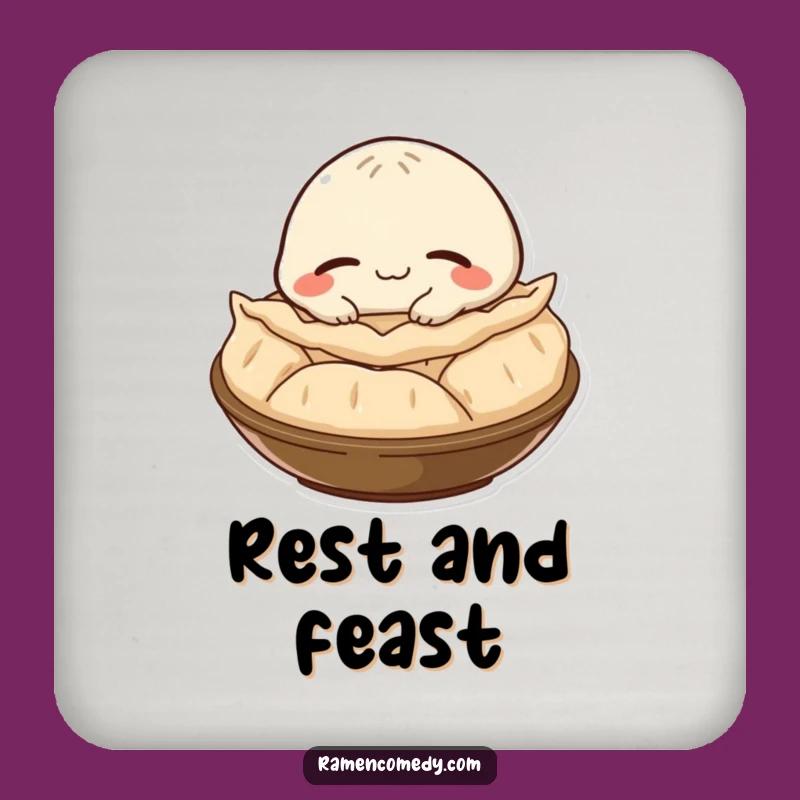 Funny Gyoza Nap Coaster Set: Hilarious Protection for Surfaces