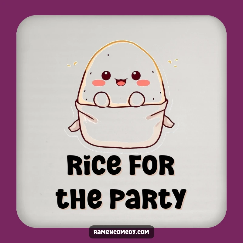 Funny Onigiri Drink Coasters: Protect Surfaces with Playful Rice Ball Art