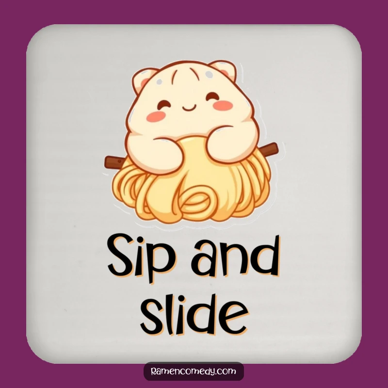 Funny Dumpling Noodle Slide Coaster - Protect Surfaces with Charm