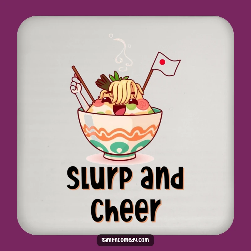Funny Ramen Flag Coaster Set: Hilarious Protection for Surfaces