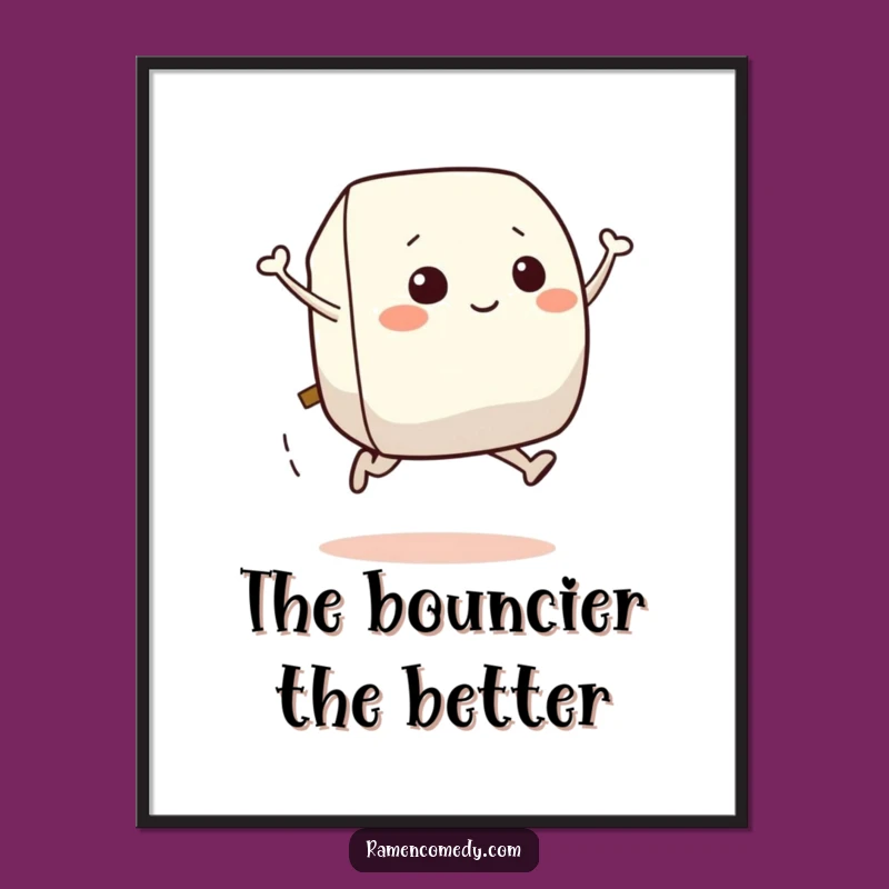 Funny Jumping Onigiri Poster - Energetic Food Art