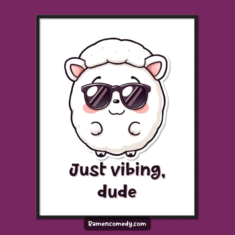 Funny Nori Sheet Sunglasses Poster: Quirky Sushi Wall Art for Your Space