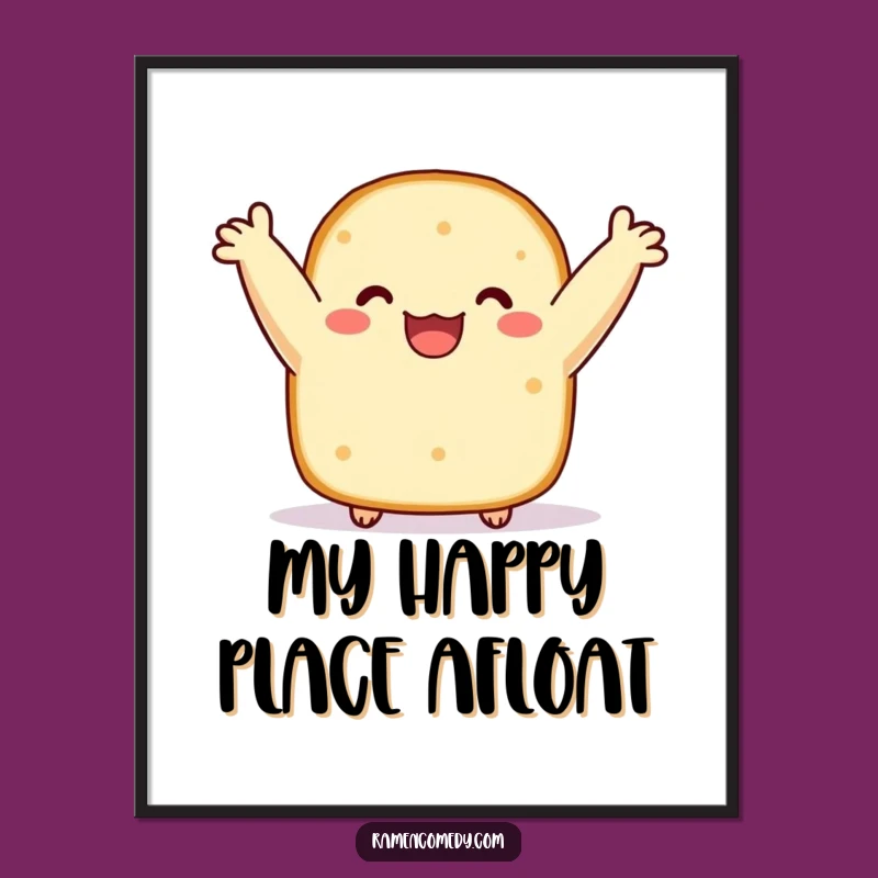 Funny Nori Slice Bobbing Poster: Brighten Your Walls with This Hilarious Sushi Art