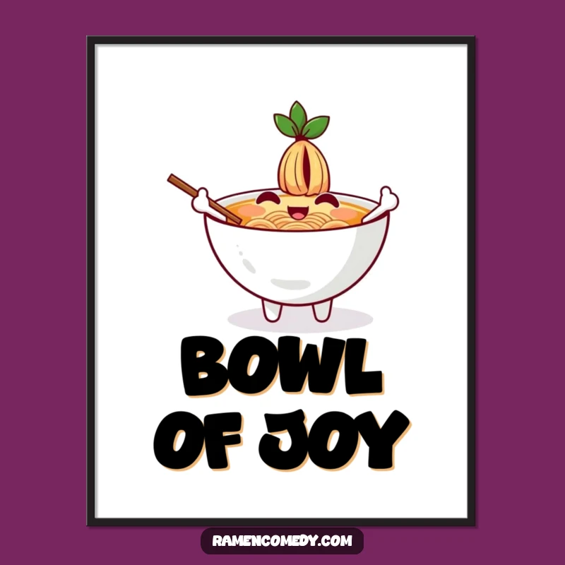 Funny Ramen Wave Poster: Add a Bowl of Cheer to Your Walls