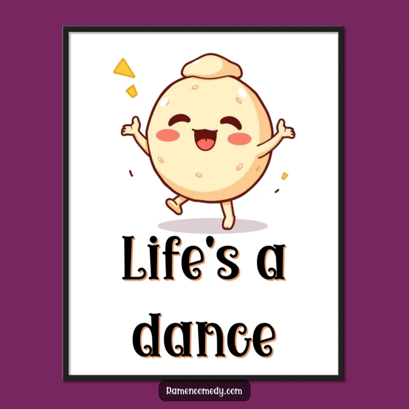 Funny Takoyaki Dance Poster: Lively Food Art for a Joyful, Hilarious Wall Display Gift
