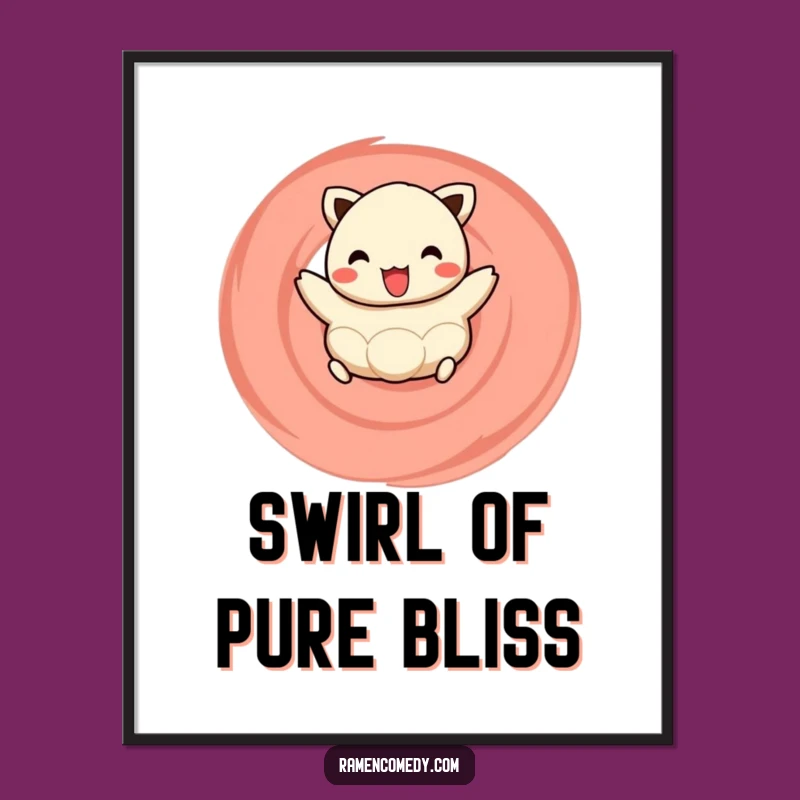 Funny Dumpling Poster: Happy Hopper on Naruto Swirl Art