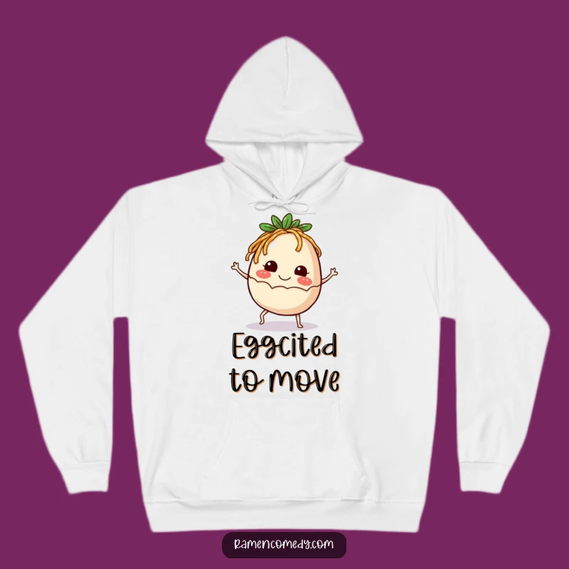 Funny Ramen Egg Hoodie: Happy Kicking Egg Sweatshirt, Humorous Gift