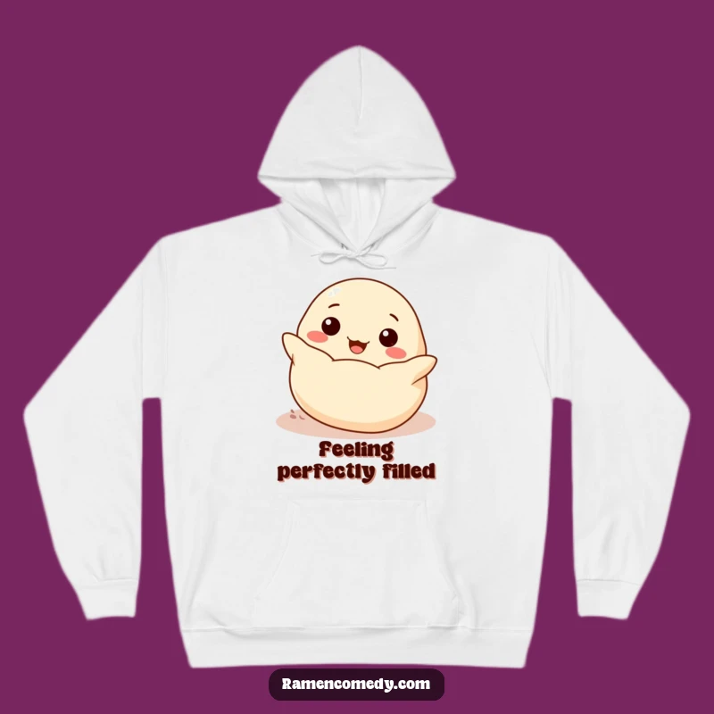 Funny Cheerful Dumpling Rolling Hoodie - Cozy Foodie Comfort