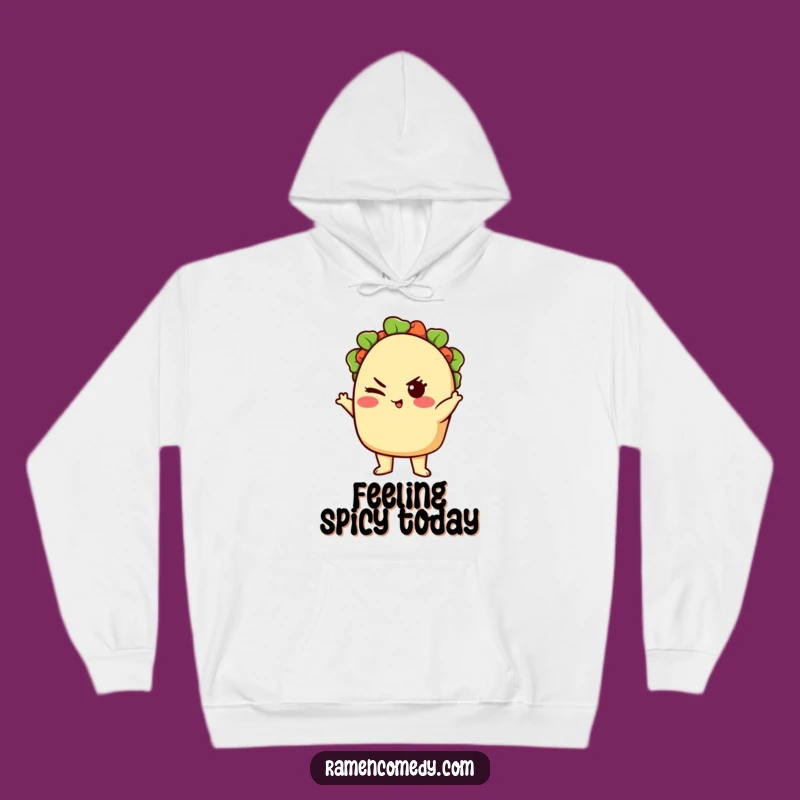 Funny Cute Taco Winking Hoodie - Confident Foodie Comfort