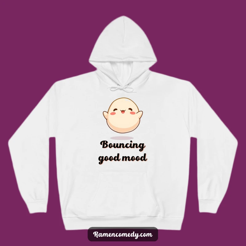 Funny Dumpling Bounce Hoodie - Cozy Happy Character, Perfect Warm Gift!