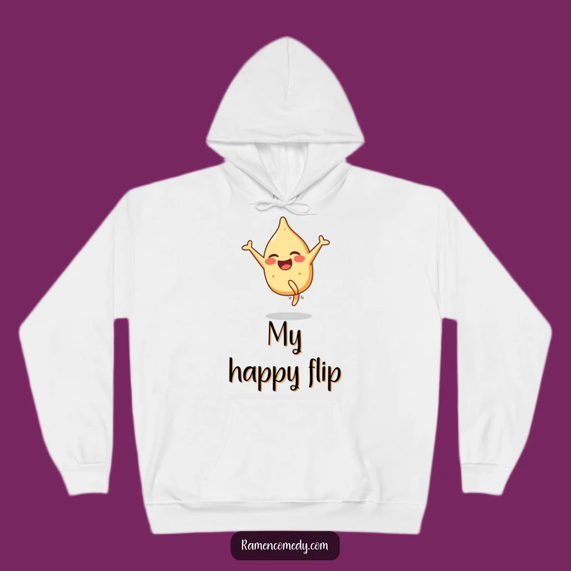 Funny Gyoza Cartwheel Hoodie: Cozy Up with this Smiling Dumpling's Funny Gift