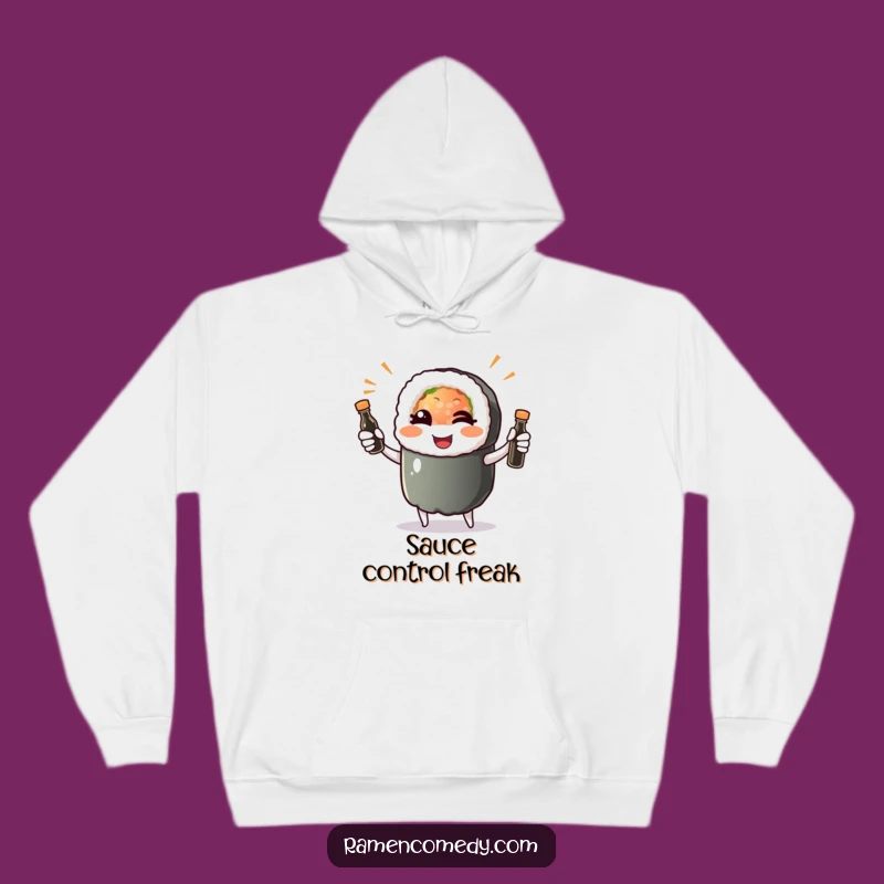Funny Sushi Roll Wink Hoodie: Cozy & Hilarious Gift for All