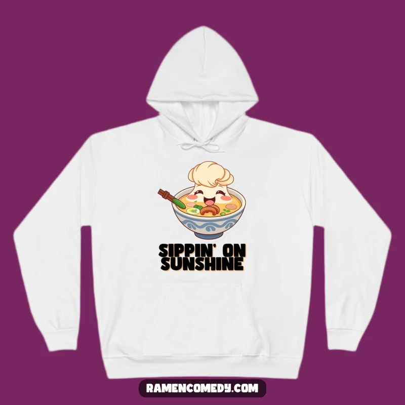 Funny Ramen Broth Hoodie: Cozy and Smiling Soup Comfort