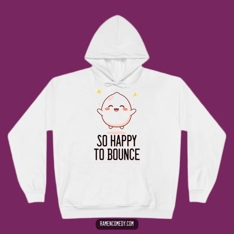 Funny Mochi Bounce Hoodie: Cozy Joyful Character Comfort, Perfect Gift